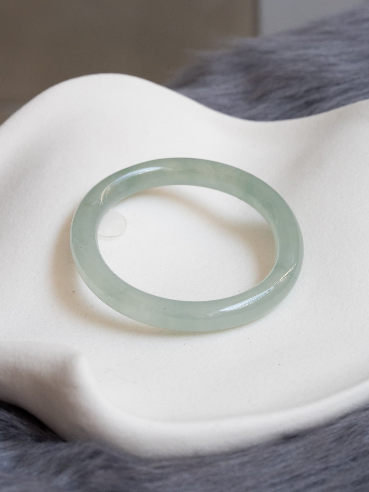 53.2mm Icy Light Bluish Green (Oval) (Highly Translucent!)