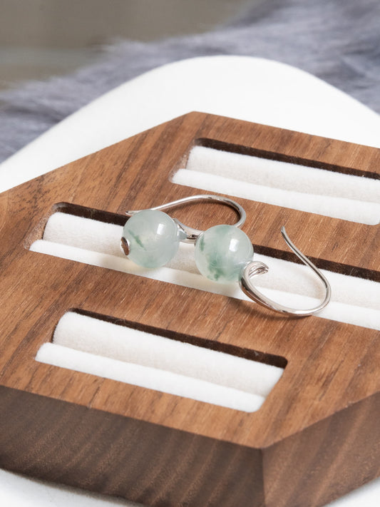 18K Piaohua Earrings 10mm (Icy Variety)