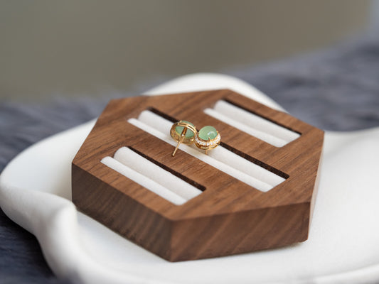 (Bespoke) 18K Icy Grape Green Studs