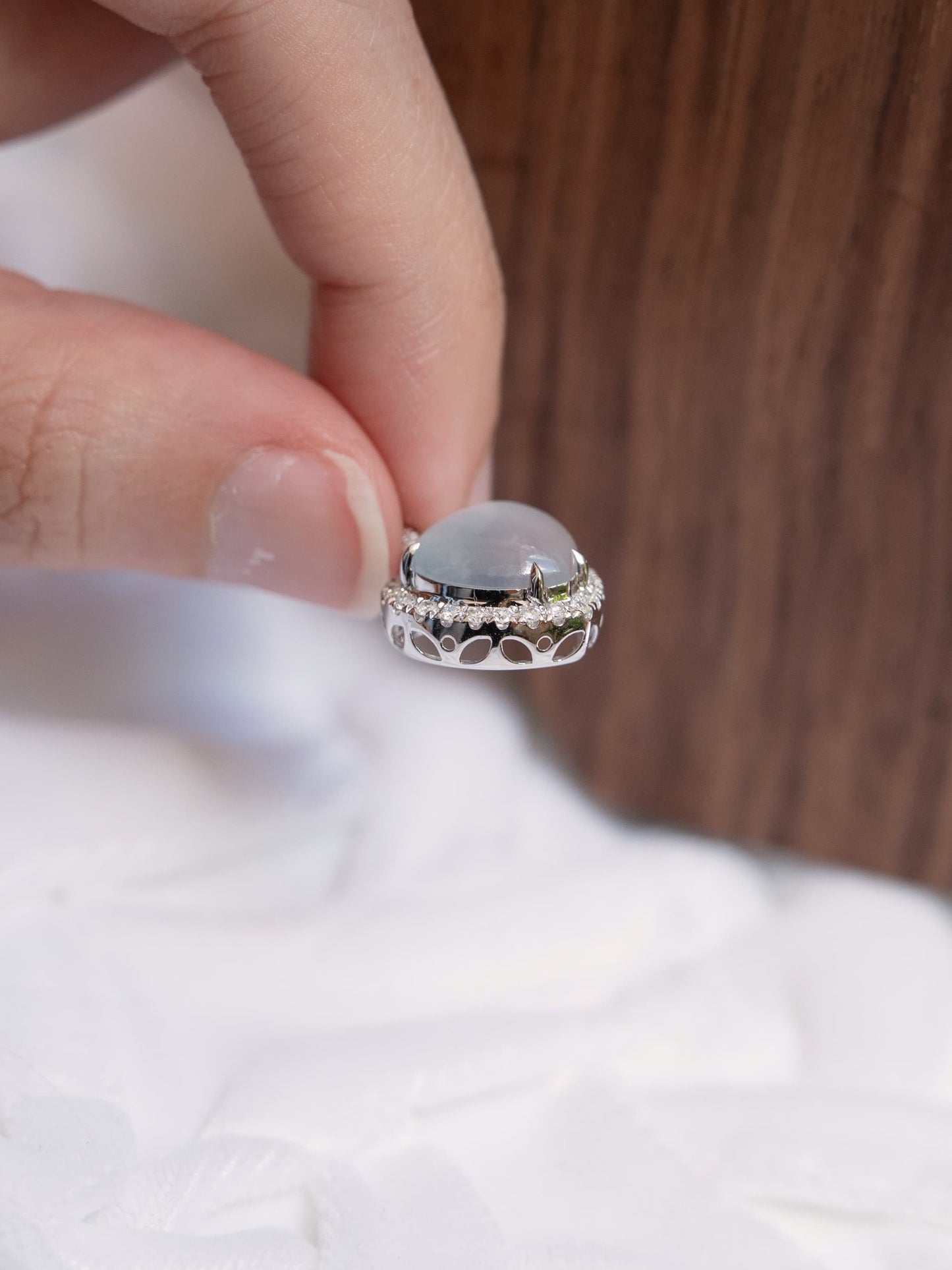 18K Icy Coloress Heart Pendant
