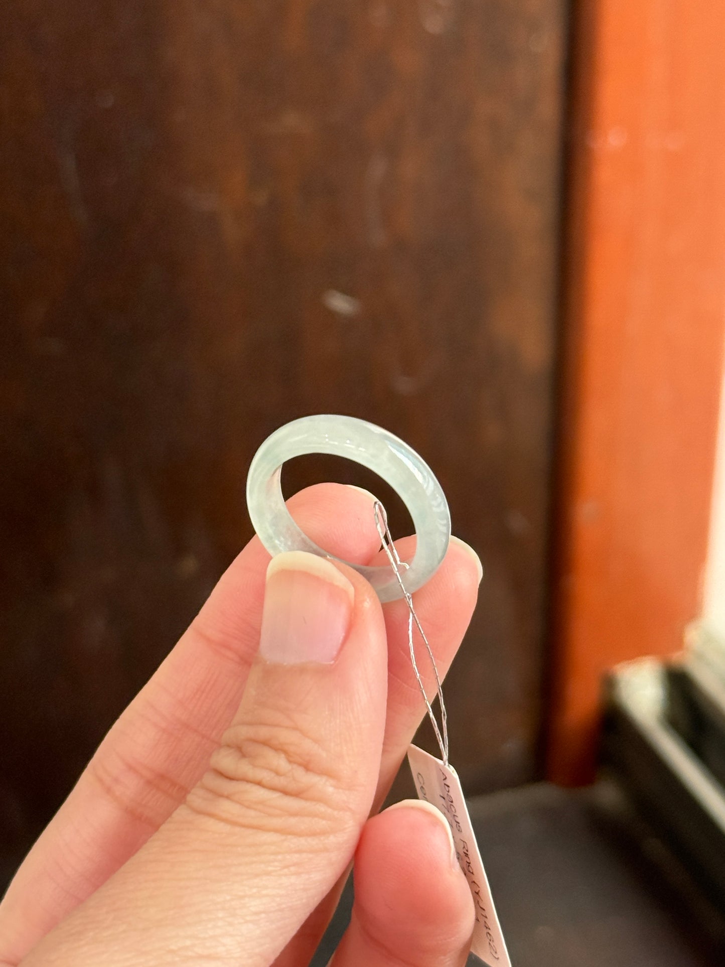 Icy Light Mint Abacus Ring (US7.5)