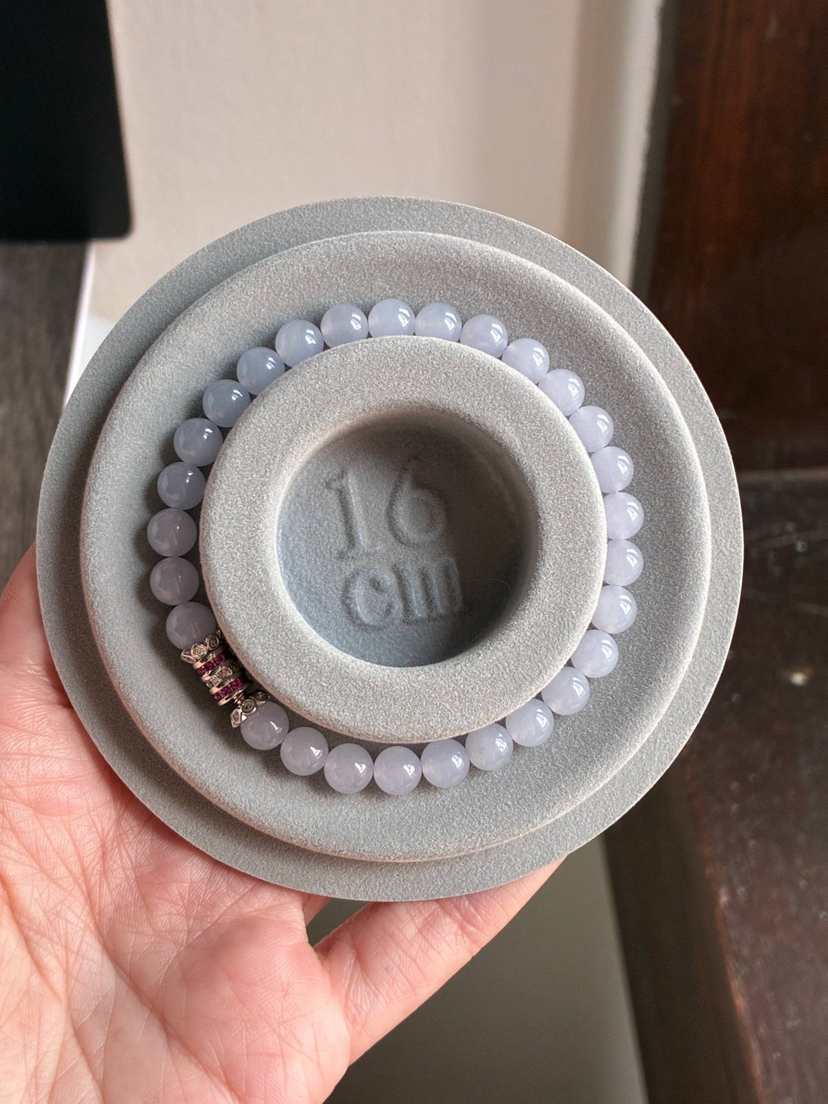 6.3mm Lavender Jadeite Bracelet