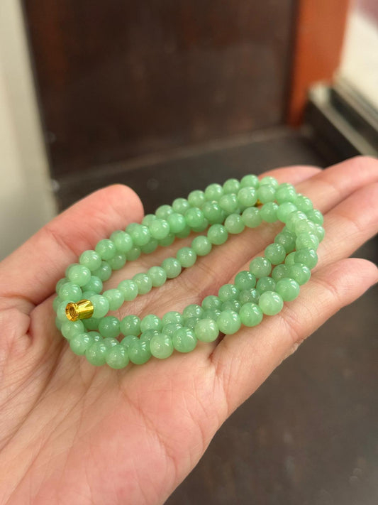 5mm Sweet Apple Green Necklace