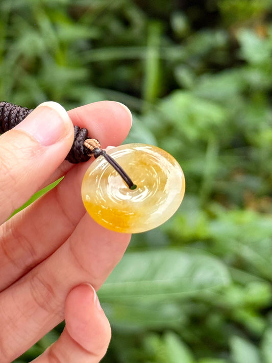 Icy Scenic Orange Donut Pendant