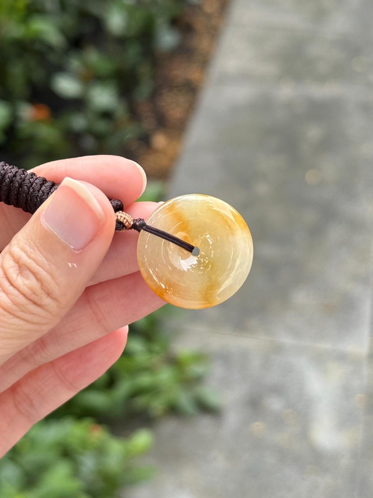 Icy Scenic Orange Donut Pendant