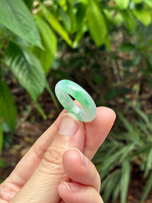 17.8mm Icy Moss on Snow Abacus Ring (Rare!)