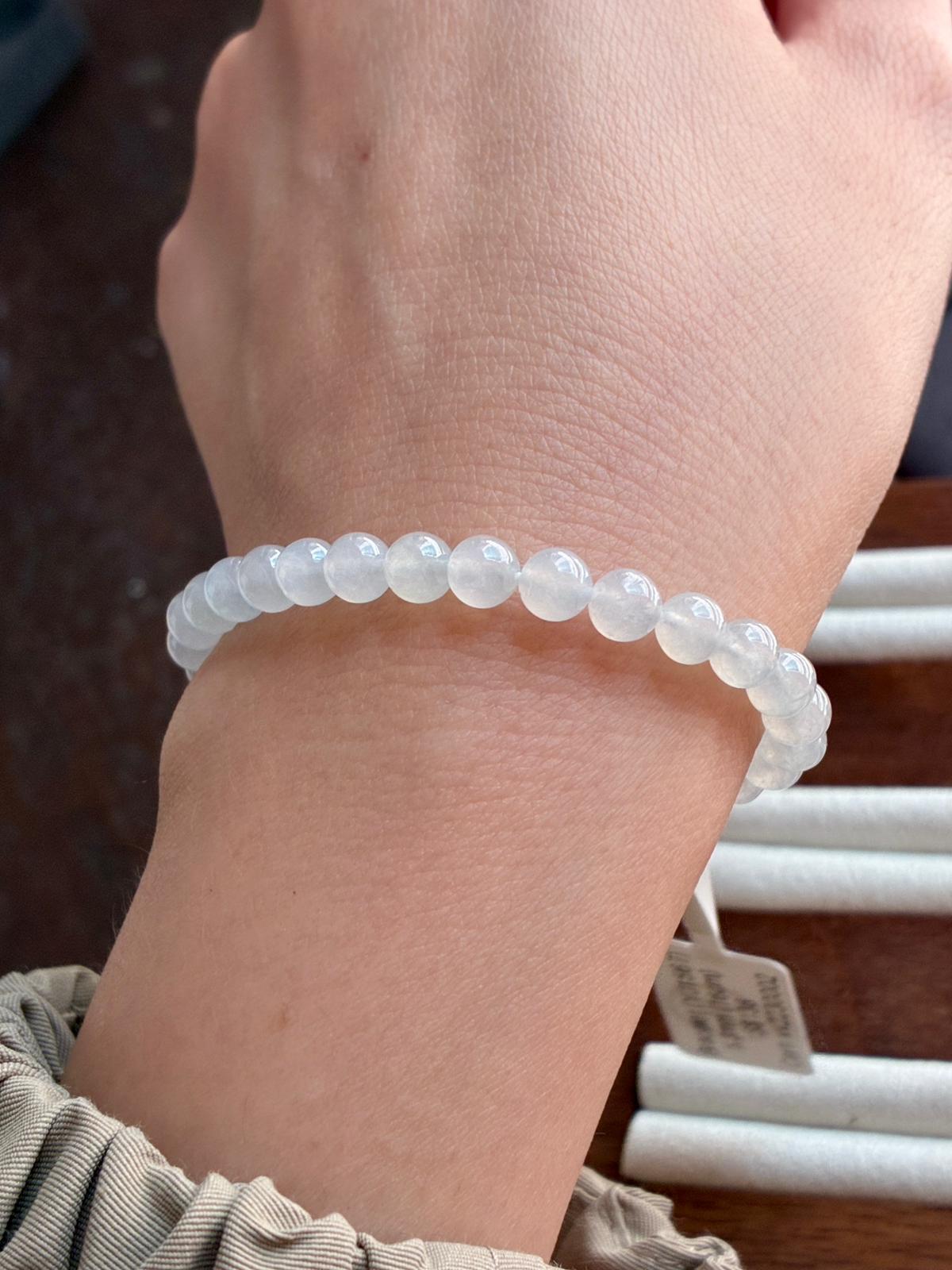 5.3mm Icy Near White Bracelet (16cm)