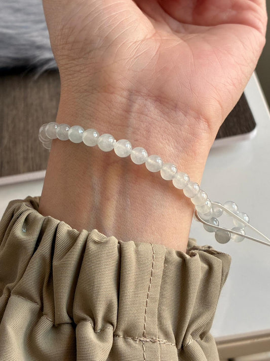 5.3mm Icy Near White Bracelet (16cm)