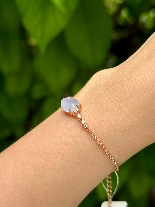 18K Rose Gold Icy Light Lavender Bracelet