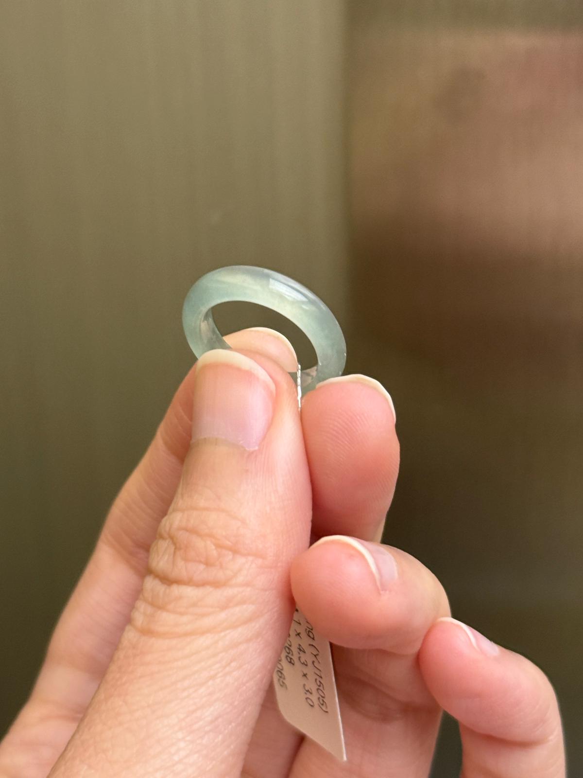 Glowy Lake Green Pinkie Ring (US3 / EU44)