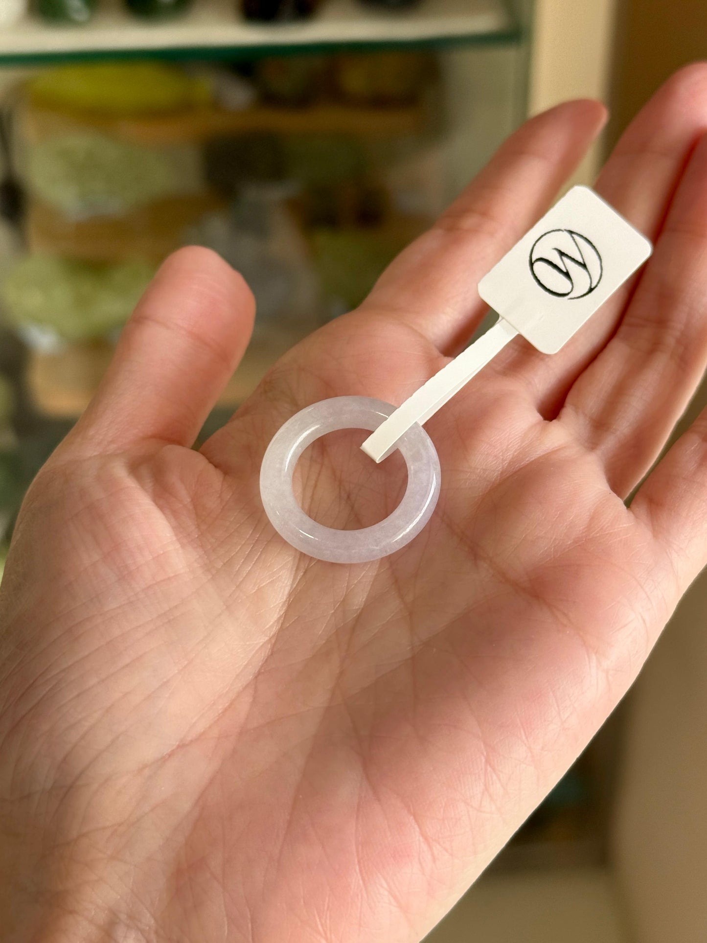 Icy Light Lavender Ring Band