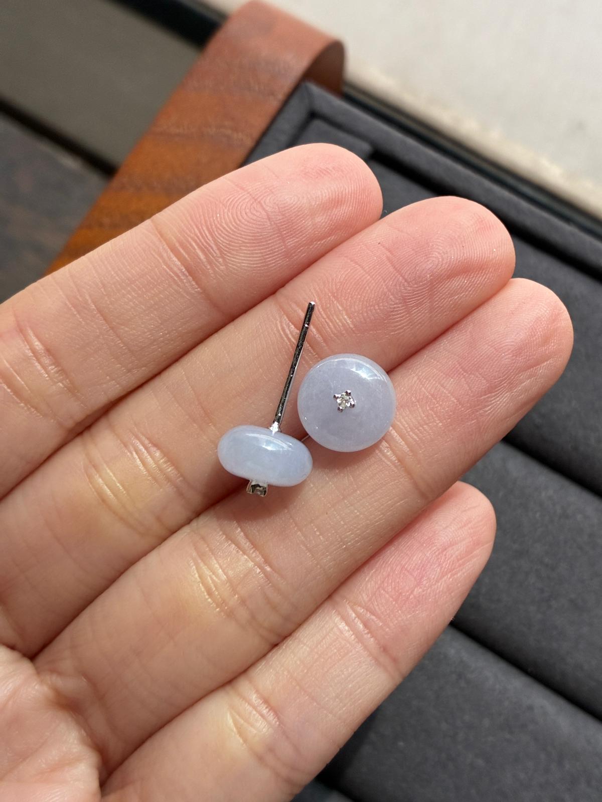 Lilac Lavender Donut Earrings (Thick Cut!)