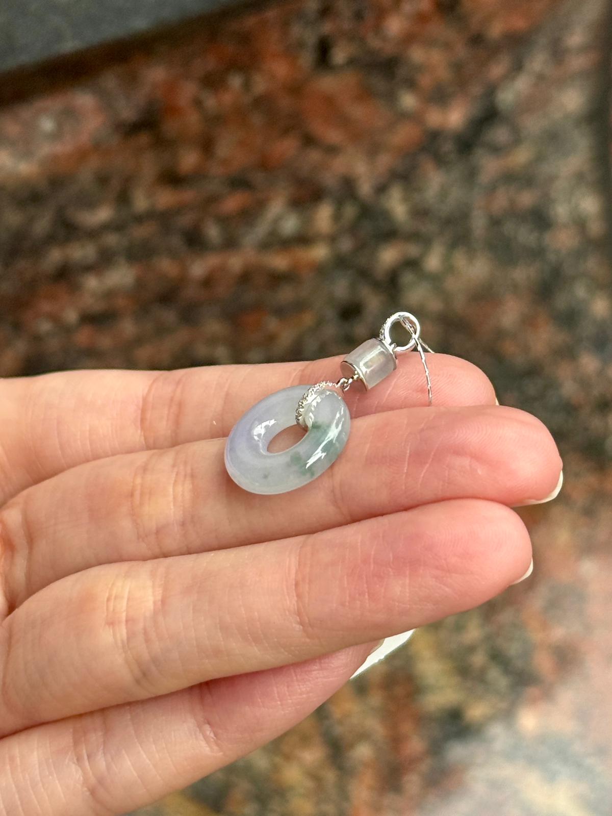 18K Icy Jelly Monet Donut Pendant