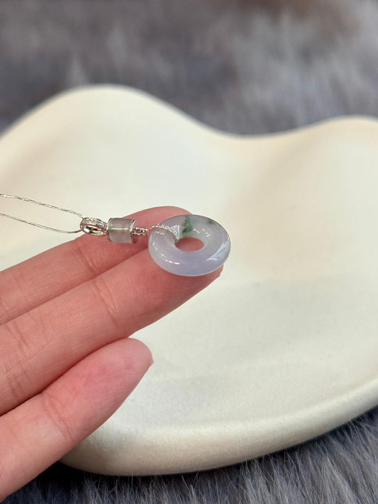 18K Icy Jelly Monet Donut Pendant