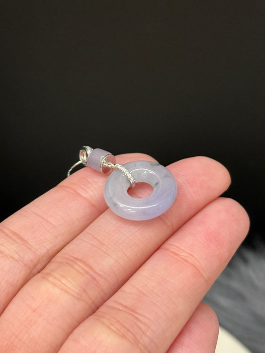 18K Icy Jelly Monet Donut Pendant
