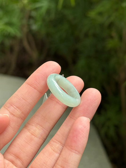 Jelly Seafoam Jadeite Abacus Ring (US9)
