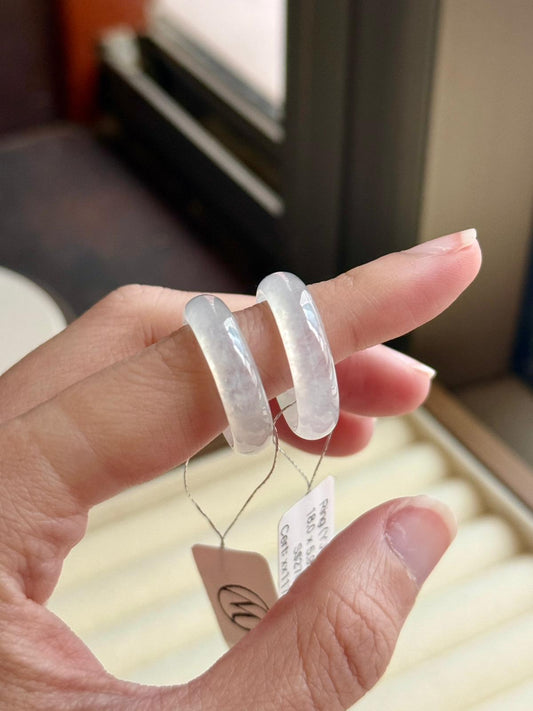 Icy Glowy White Abacus Rings (Classic)