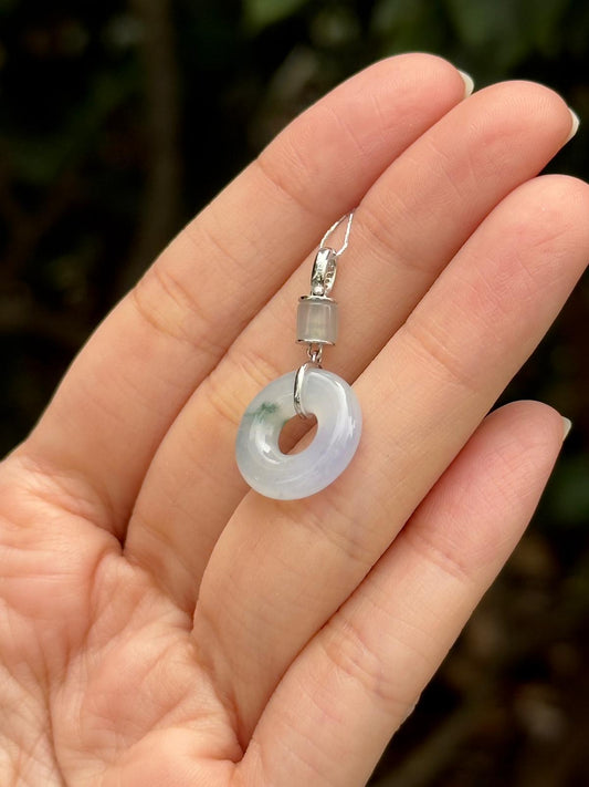 18K Icy Jelly Monet Donut Pendant