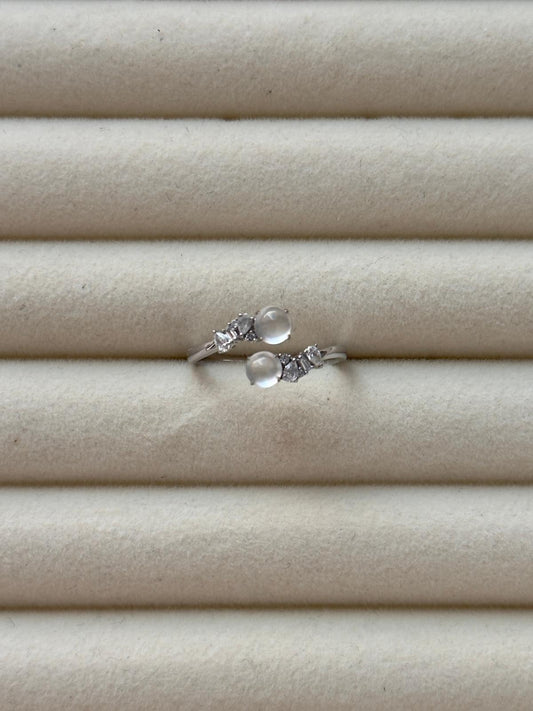 18K Parallel Dreams Open Ring (Glassy Variety)