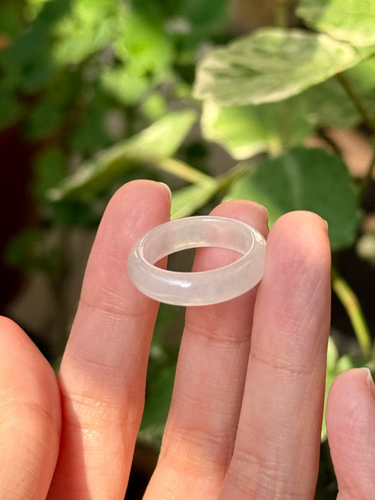 Icy White Jadeite Ring Bands