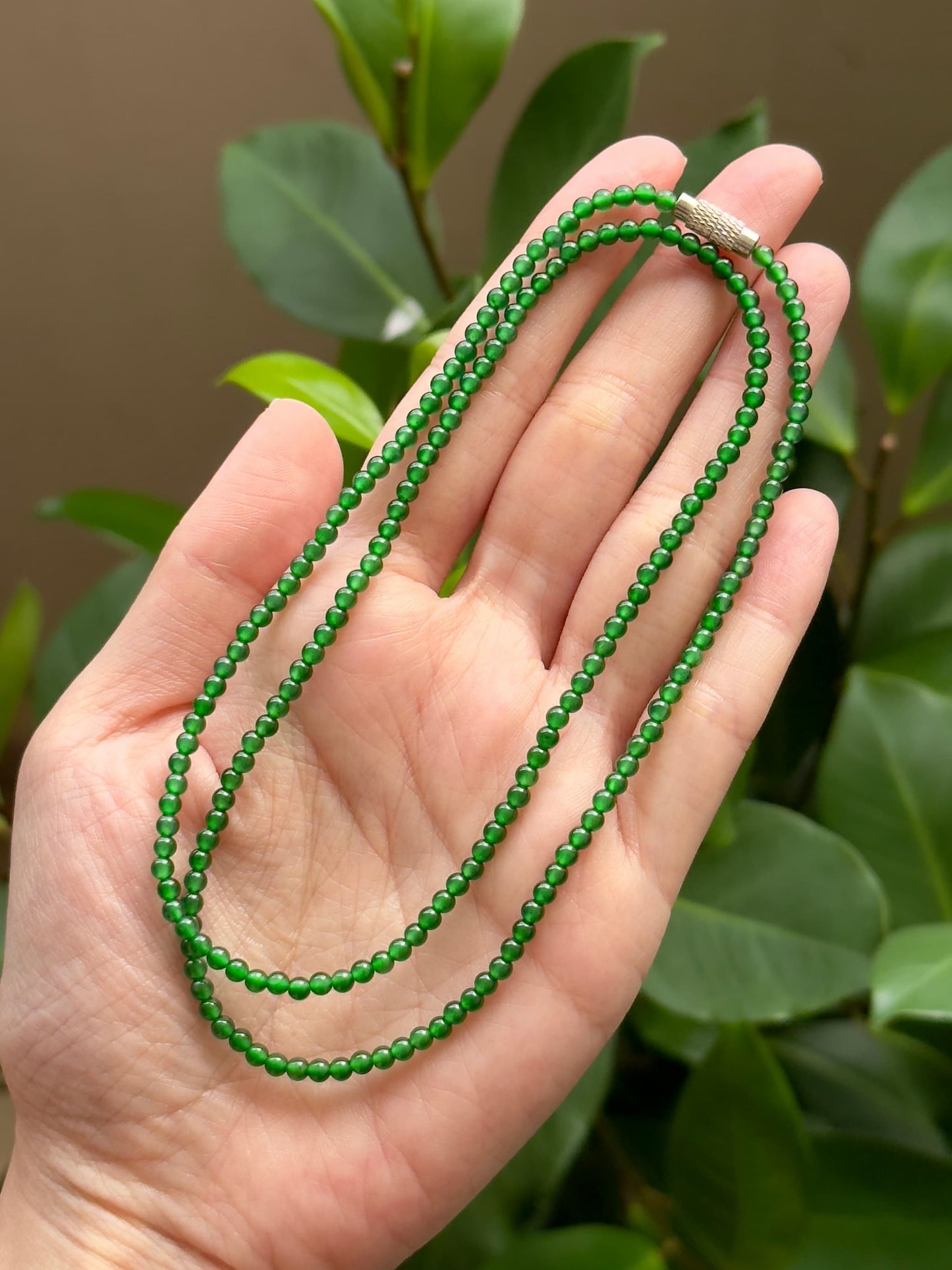 3mm Guatemalan Sunny Green Necklace (Premium)