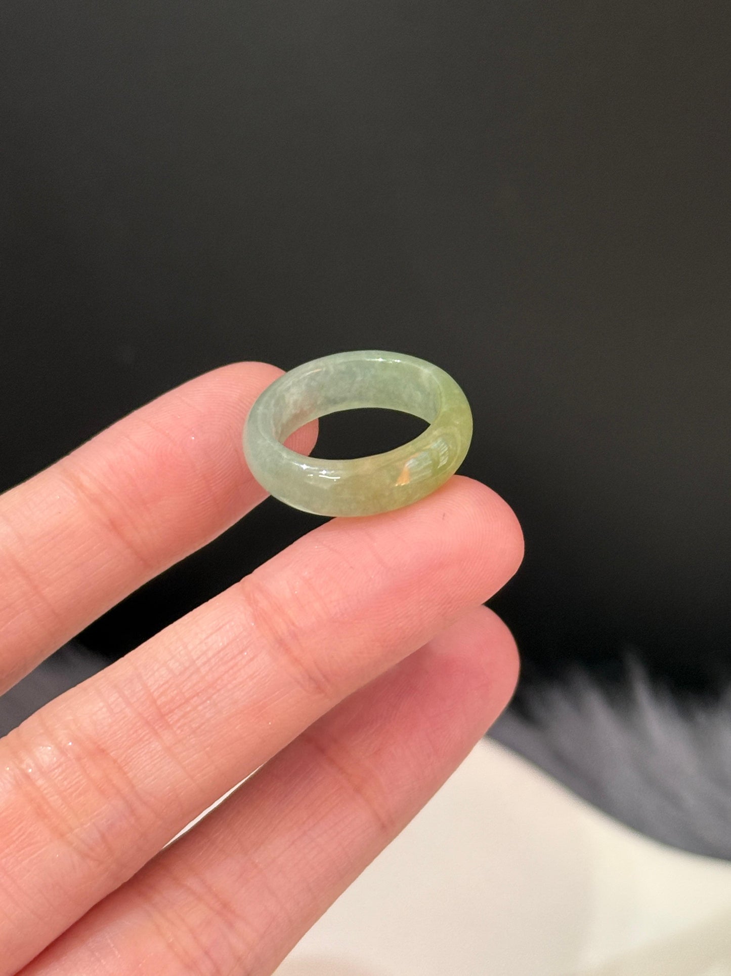 Icy Light Tea Green Ring Band (US5)