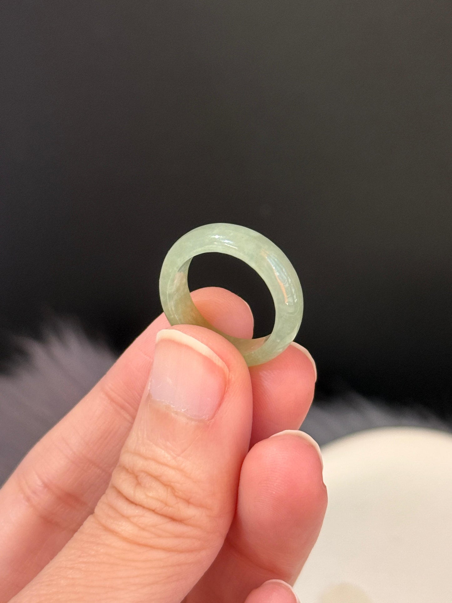 Icy Light Tea Green Ring Band (US5)