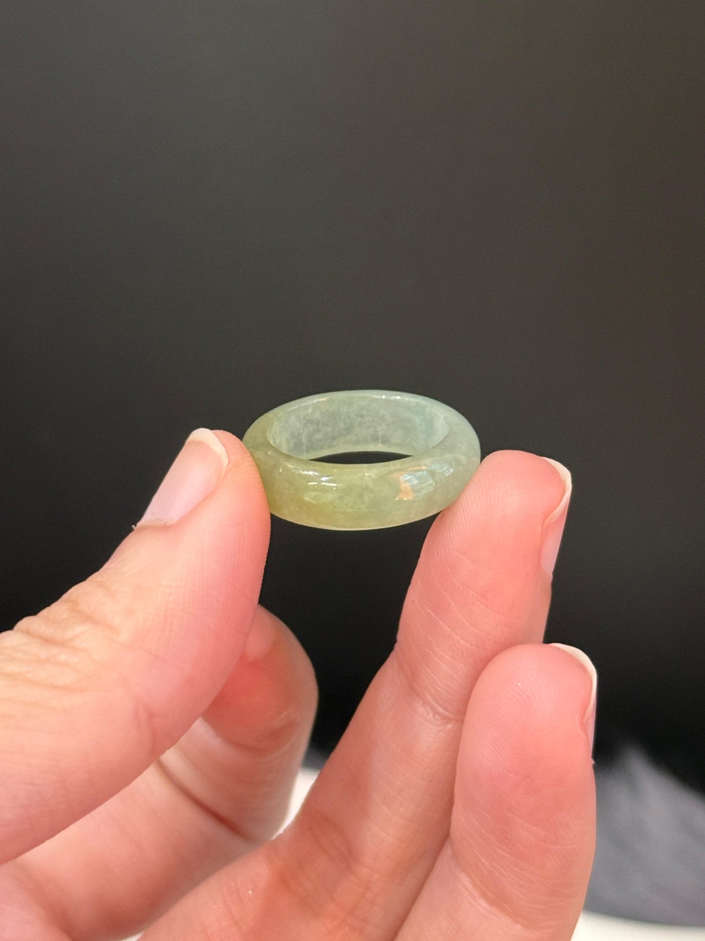 Icy Light Tea Green Ring Band (US5)