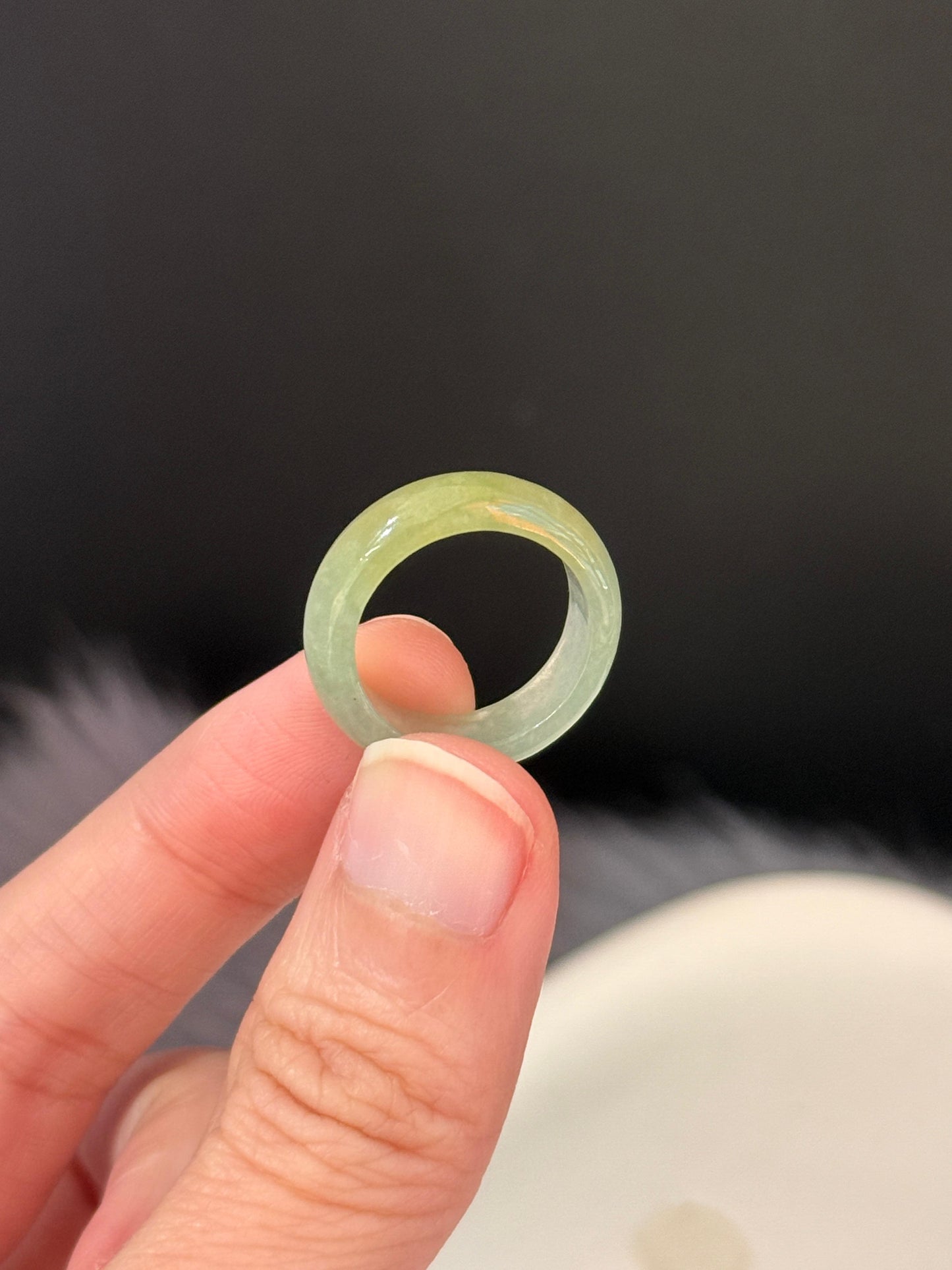 Icy Light Tea Green Ring Band (US5)