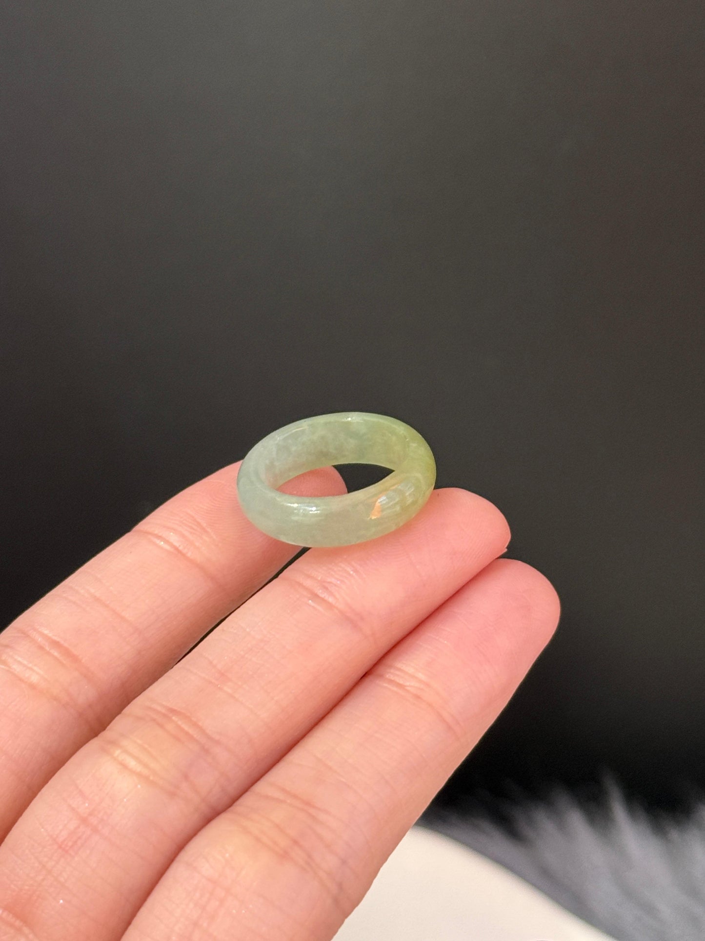 Icy Light Tea Green Ring Band (US5)