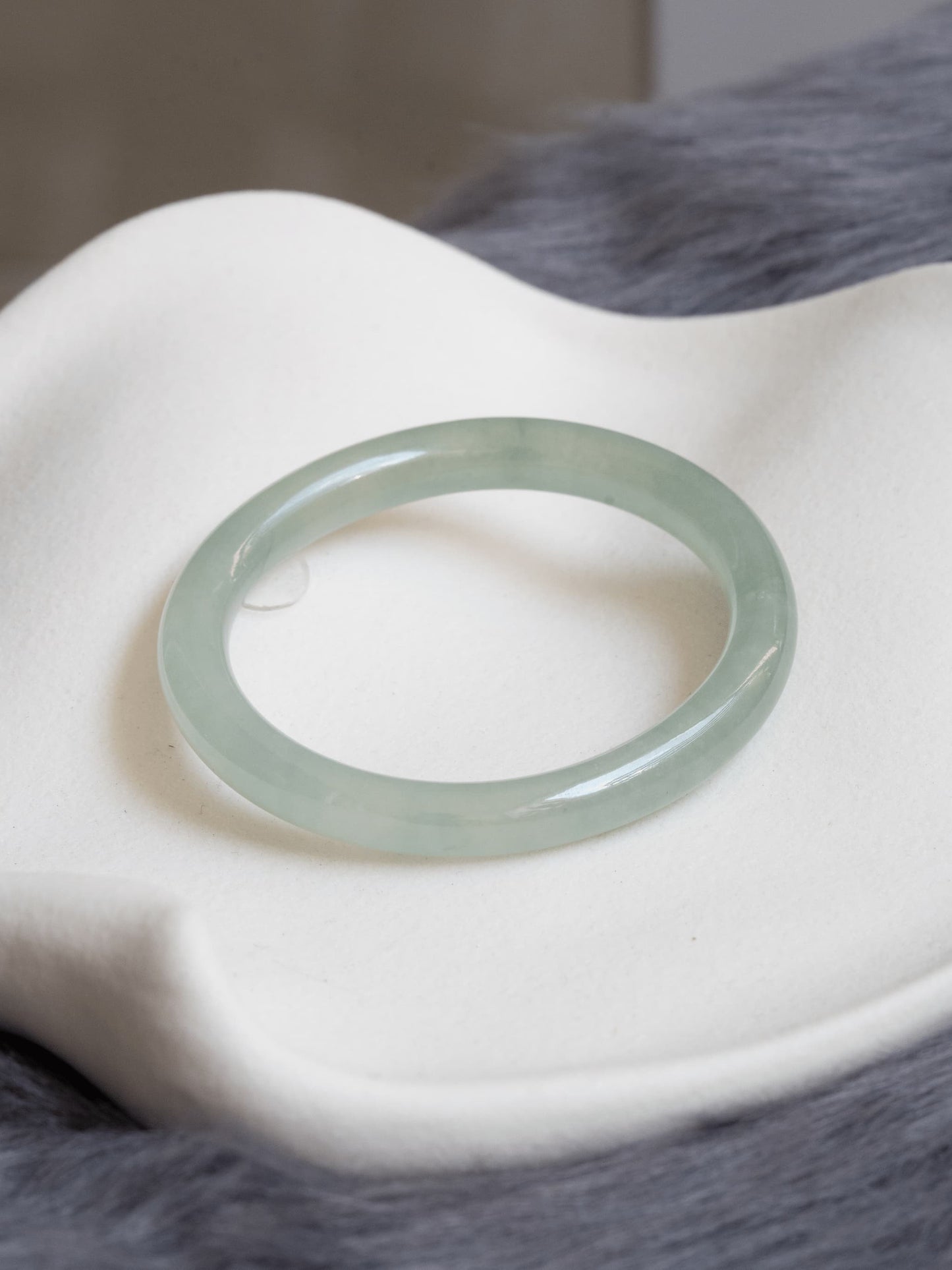 53.2mm Icy Light Bluish Green (Oval) (Highly Translucent!)