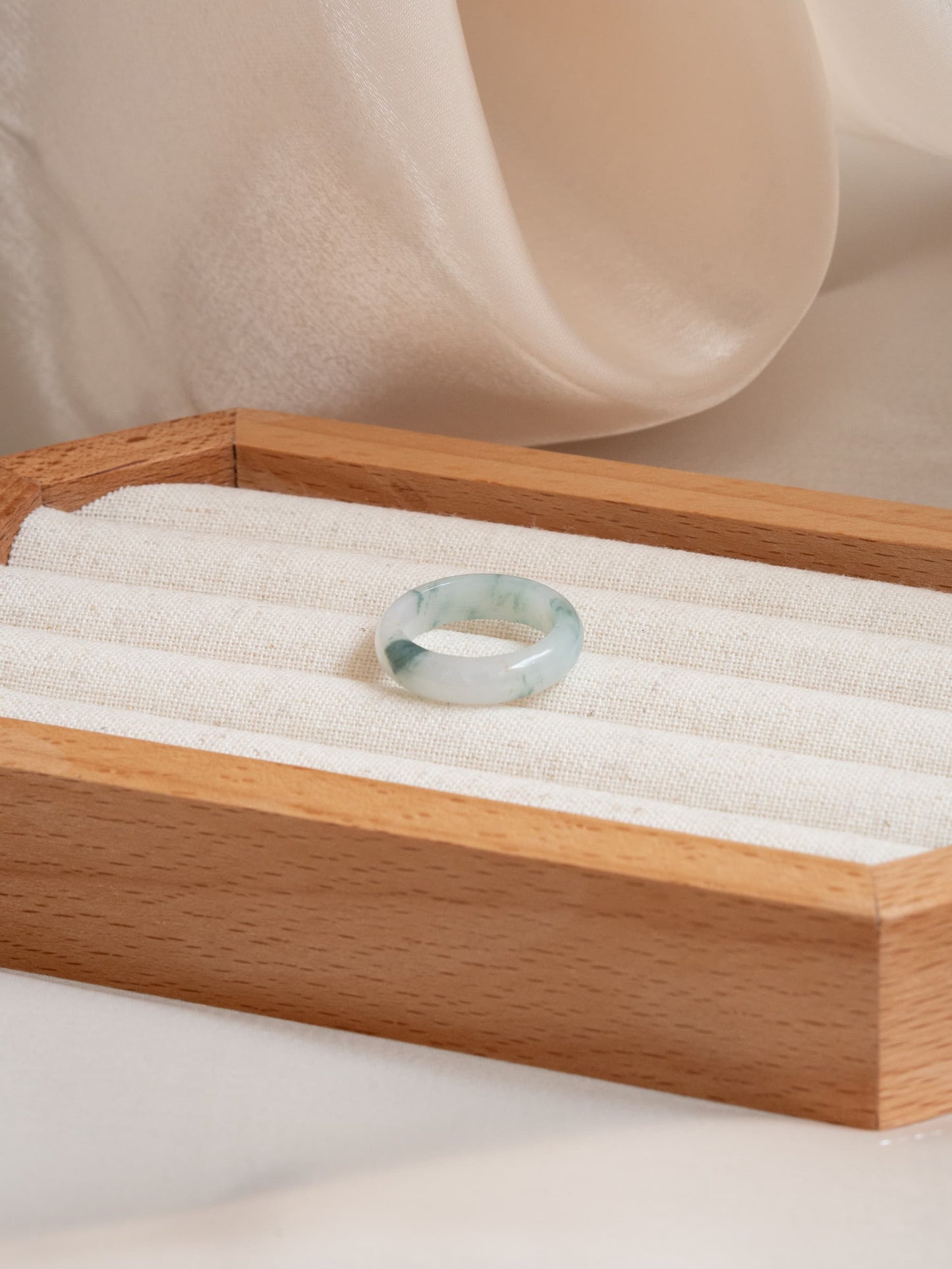 Icy Floating Flowers Ring Bands