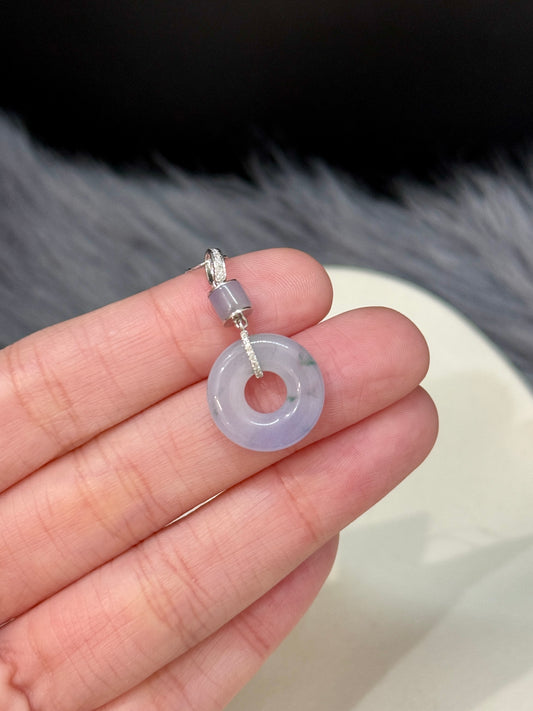 18K Icy Jelly Monet Donut Pendant