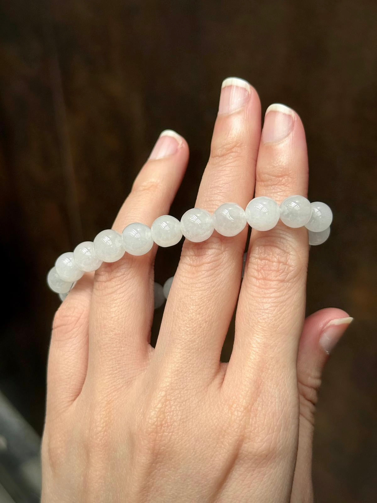 8.5mm Icy Snow White Bracelet (Steal Alert!)