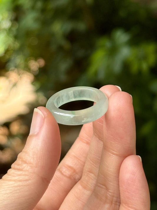 18mm Glowy Light Bluish Green Abacus Ring (Premium)