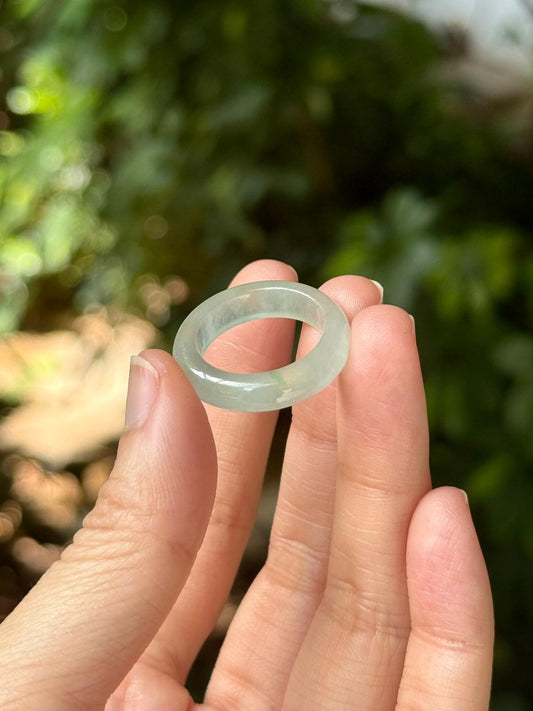 18mm Glowy Light Bluish Green Abacus Ring (Premium)