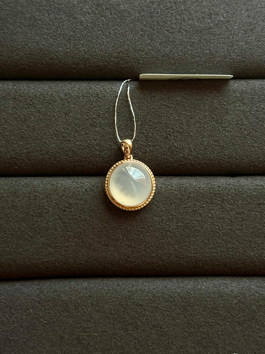 18K Lunar Glow Pendant in Rose Gold