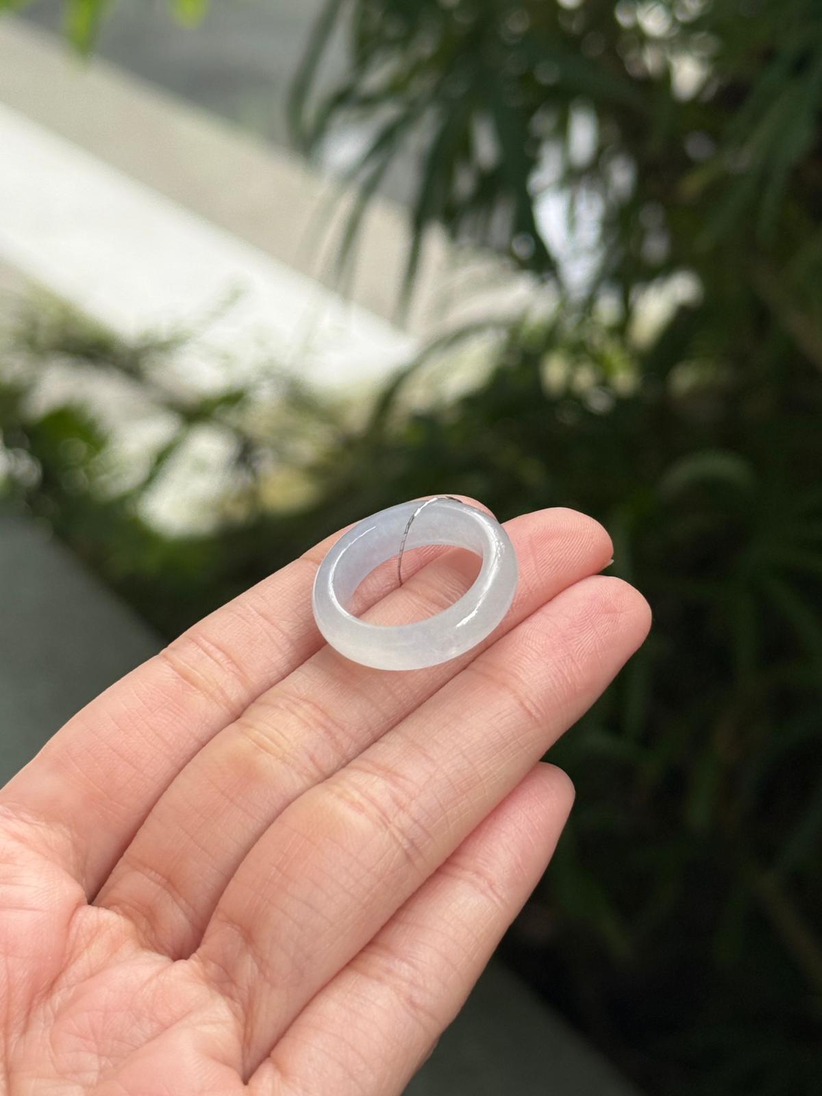 (Rare!) 16mm Icy Gradient Lavender Abacus Ring