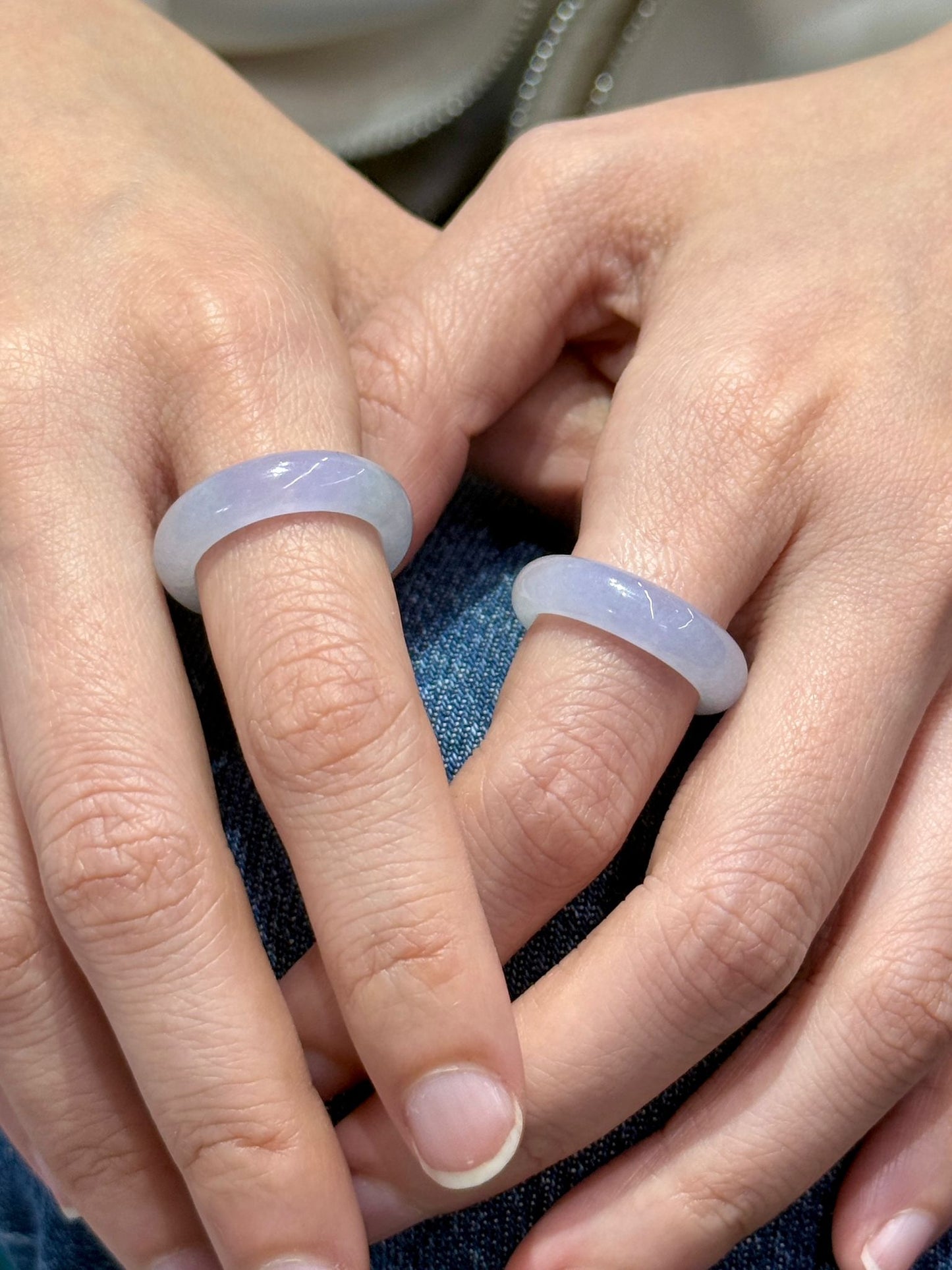 (Rare!) 16mm Icy Gradient Lavender Abacus Ring