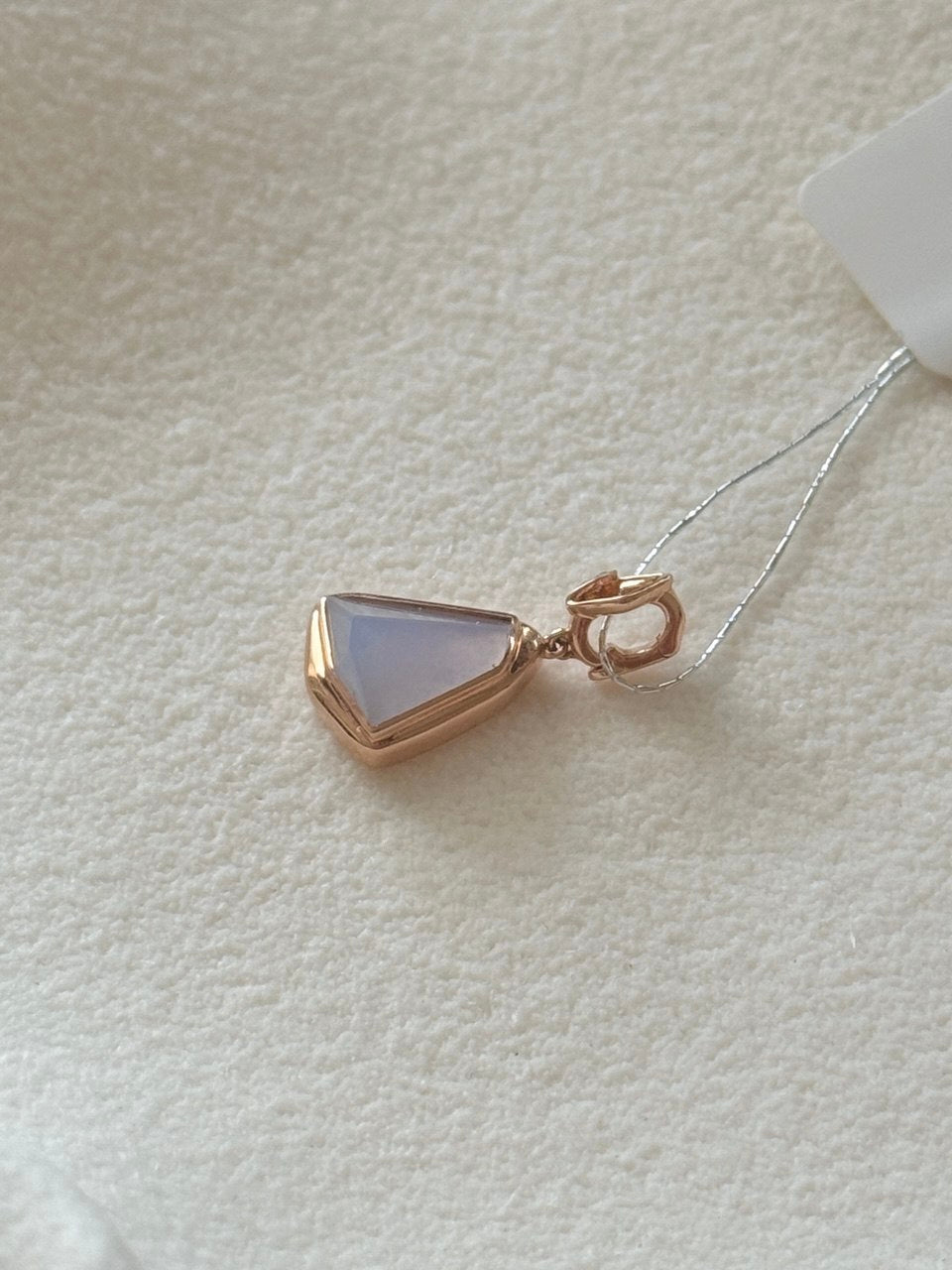 18K Lavender Charm Pendant in Rose Gold