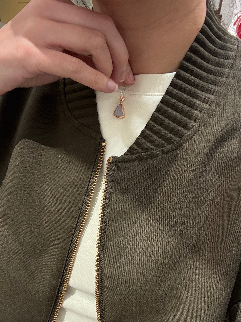 18K Lavender Charm Pendant in Rose Gold