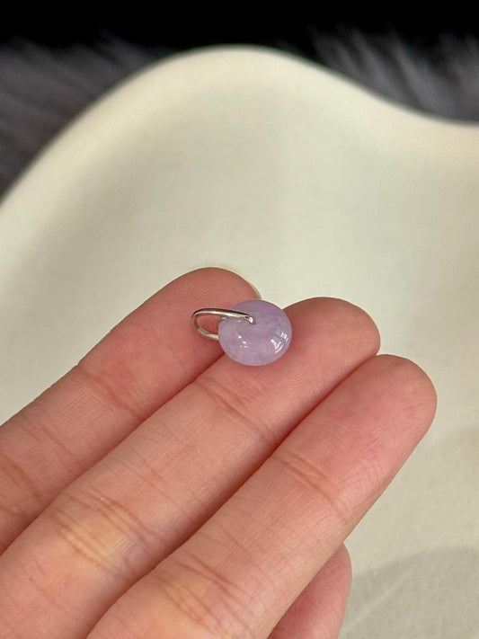 18K Icy Mini Lavender Donut Pendant