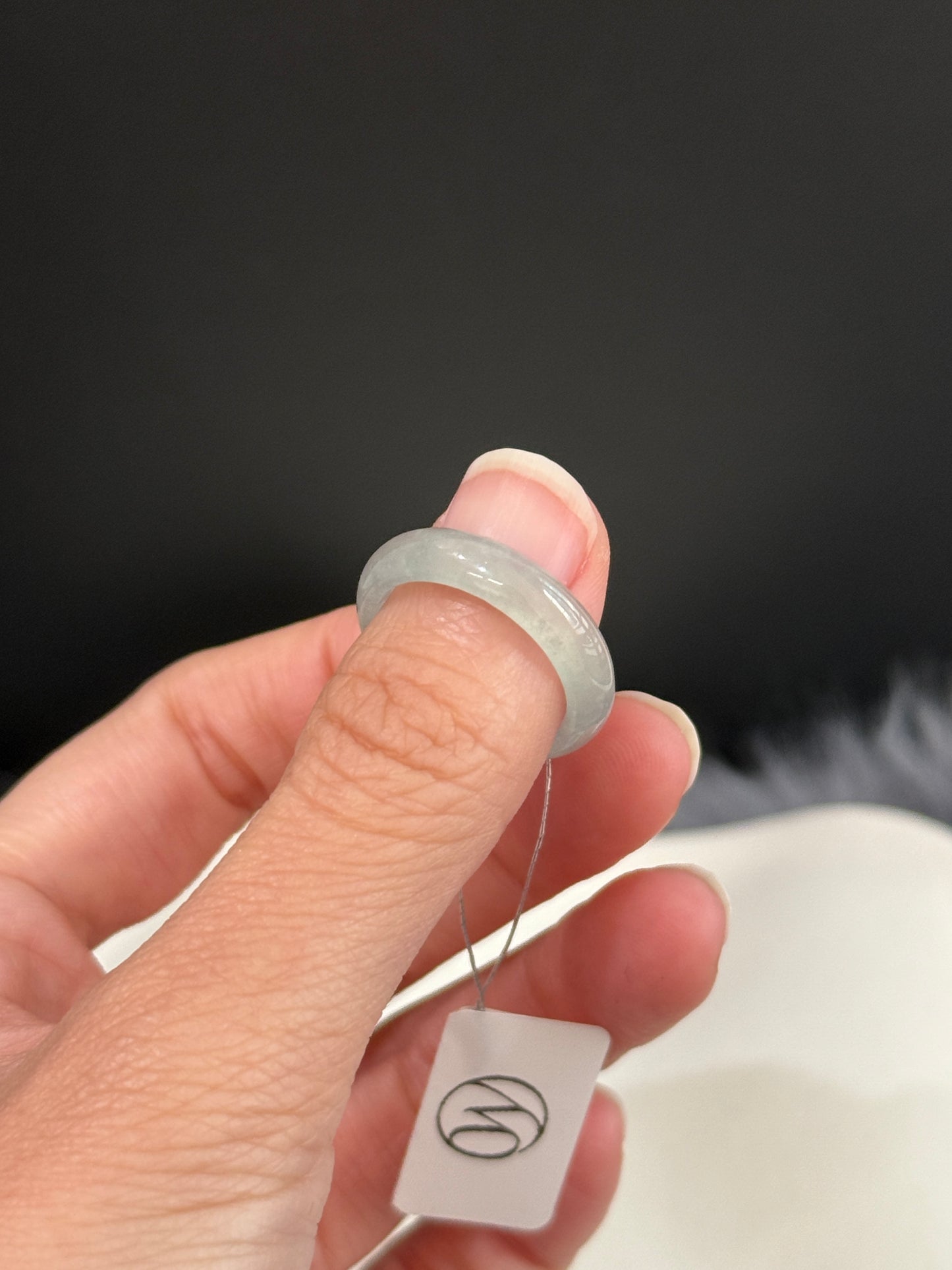 Icy Light Mint Abacus Ring (US7.5)