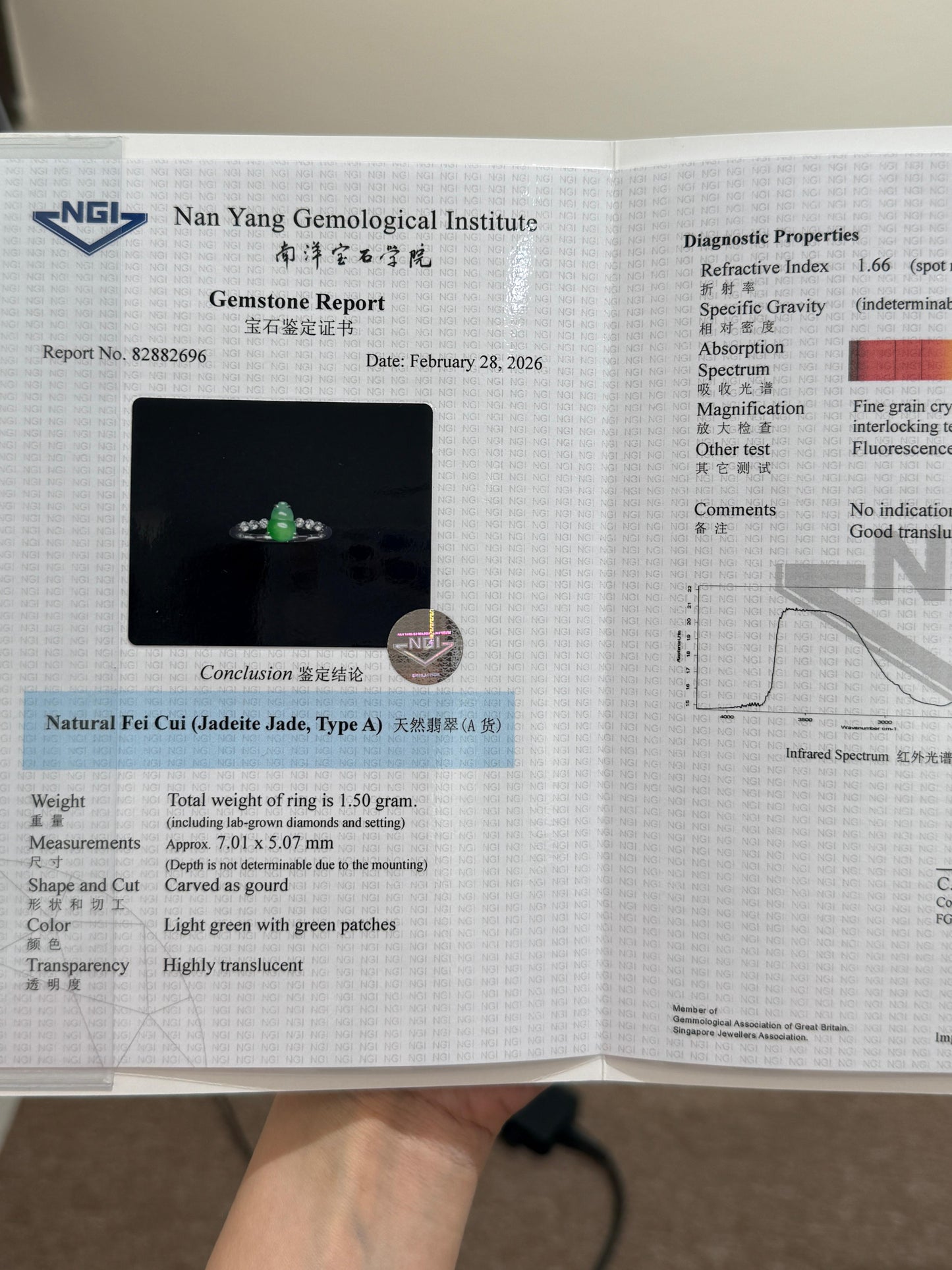 18K Icy Glowy Green Hulu Ring (Collector's Series)