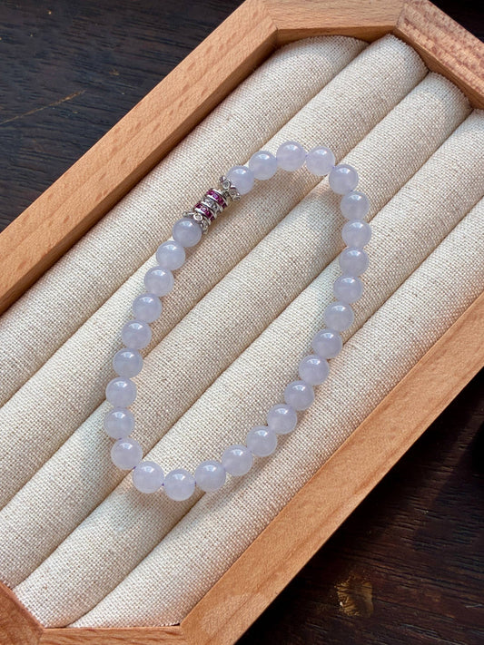 6.3mm Lavender Jadeite Bracelet