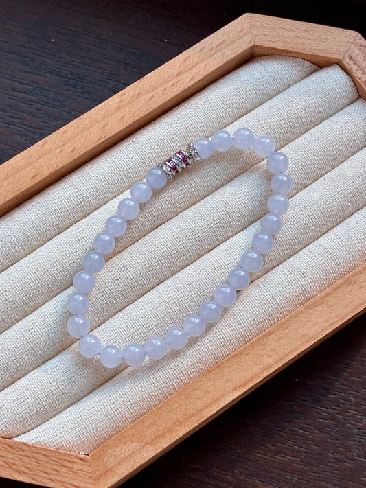 6.3mm Lavender Jadeite Bracelet