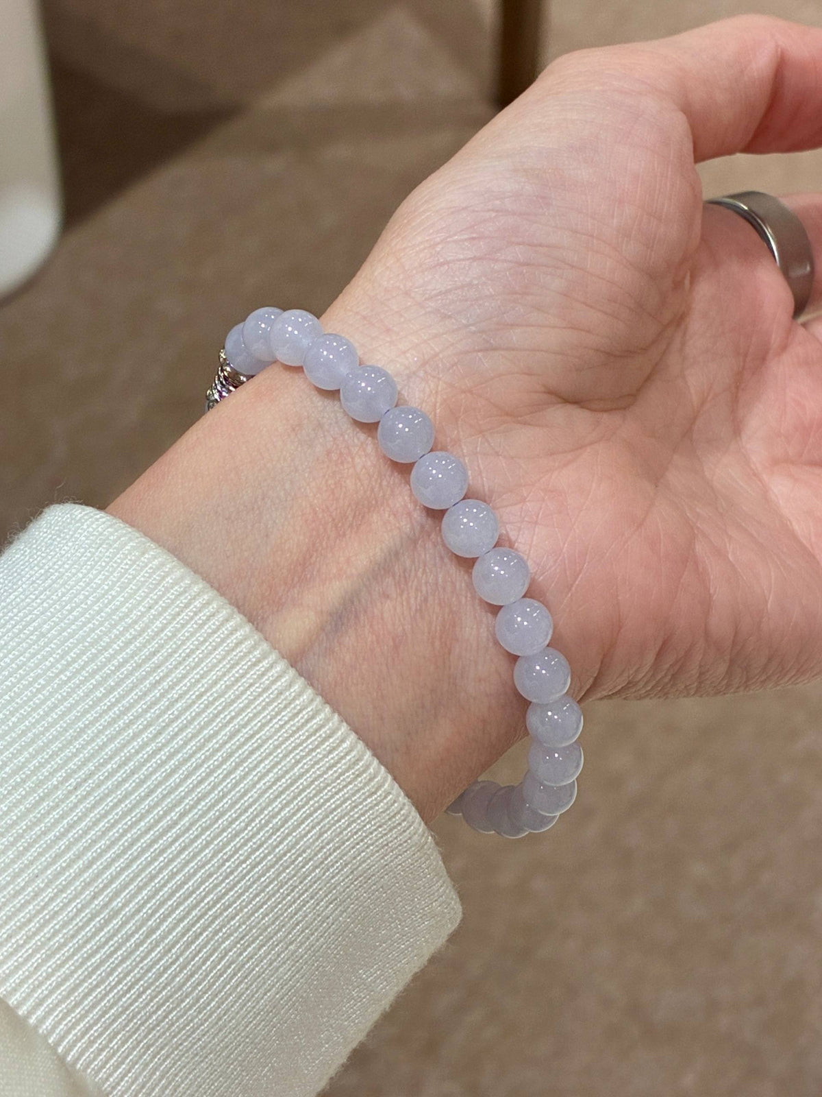 6.3mm Lavender Jadeite Bracelet