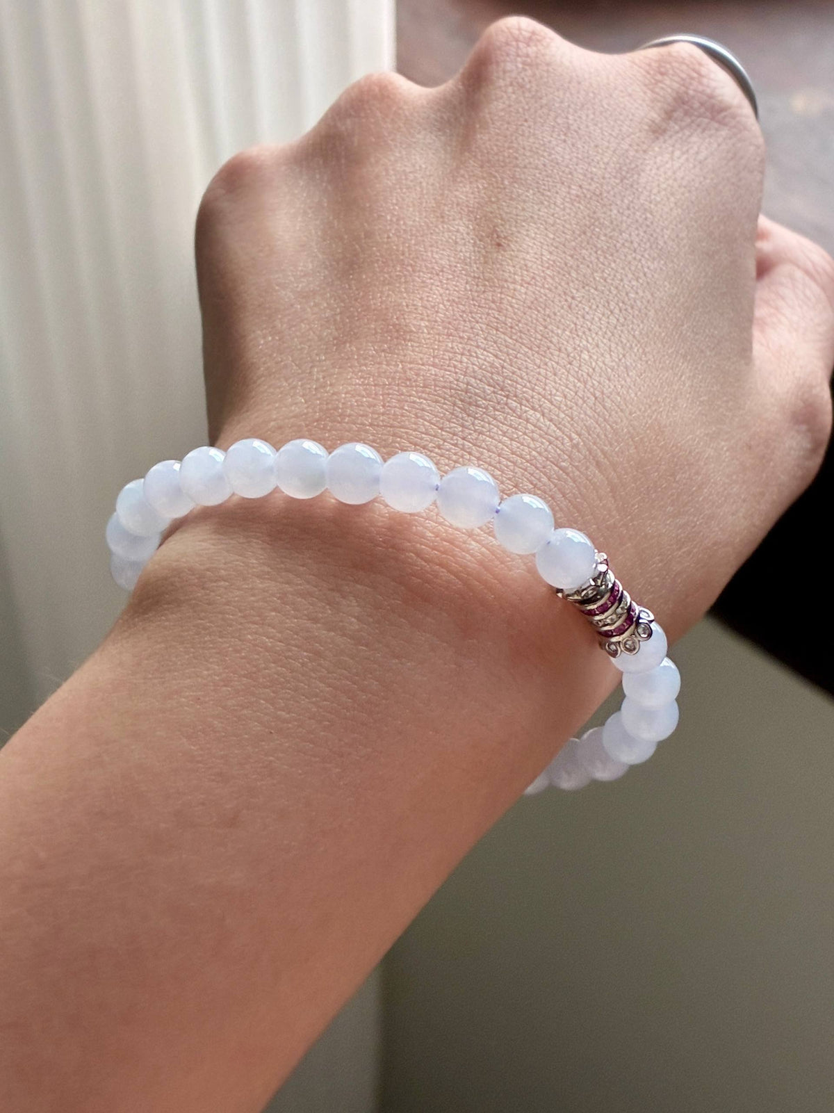 6.3mm Lavender Jadeite Bracelet