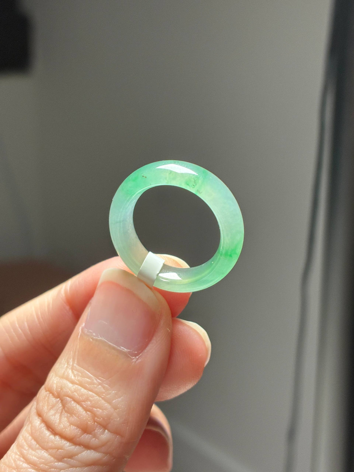 15.0mm Glowy Sunny Green Abacus Ring (Premium)