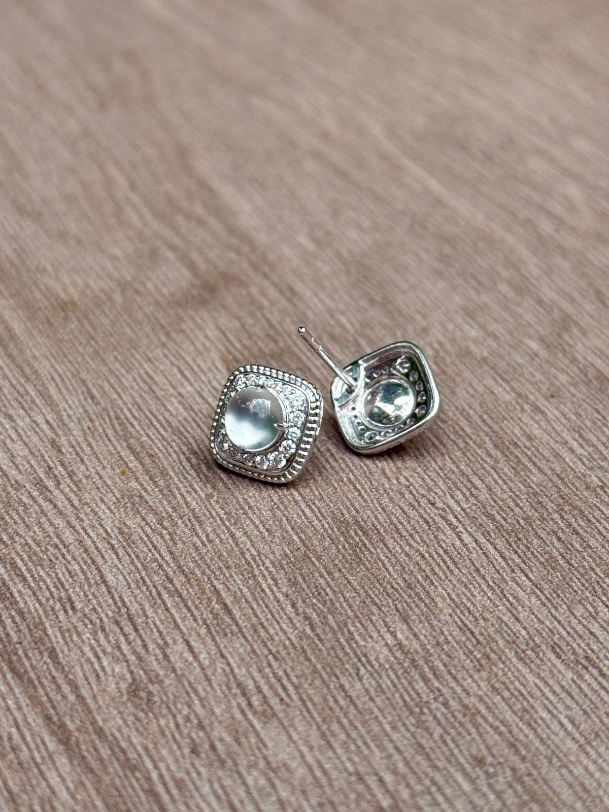 18K Medium Harmony Square Earrings (Icy Variety!)
